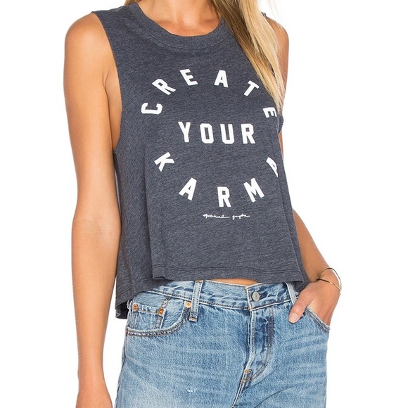 Spiritual Gangster Tops - Spiritual Gangster Create Your Own Karma crop tank